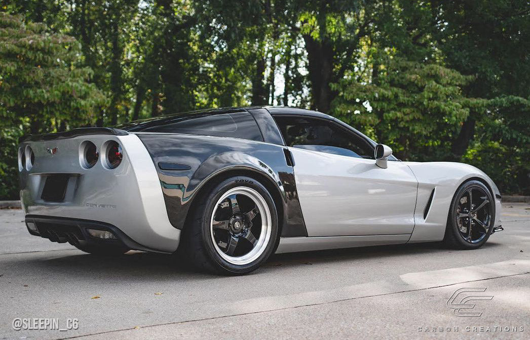 2005-2013 Chevrolet Corvette C6 Carbon Creations ZR Edition Rear Fenders - 2 Piece